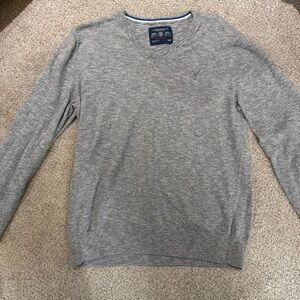 American Eagle Outfitters Heather Gray V-Neck Sweater
